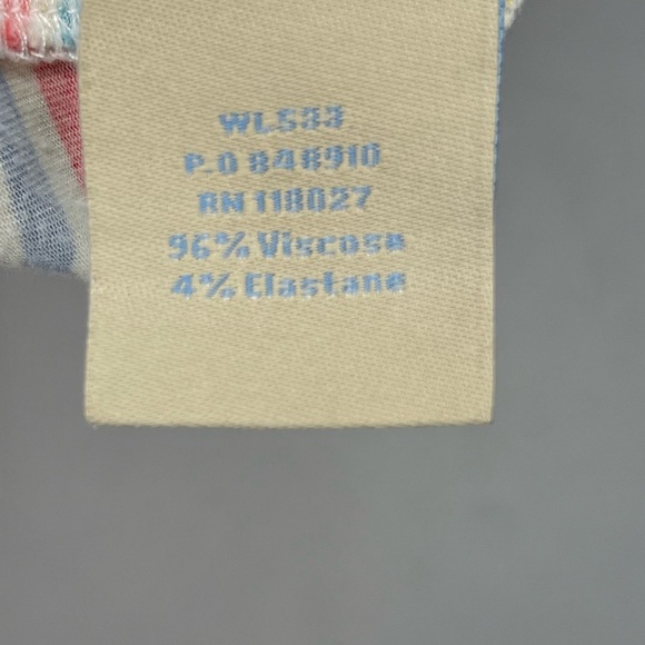 Boden Colorful Striped Sleeveless V-neck Flower Womens Top Size 4 - Picture 3 of 4